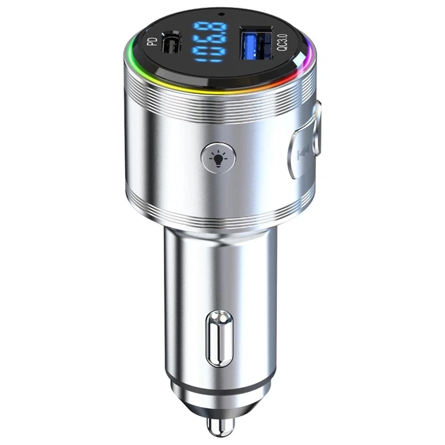 Автомобильное зарядное устройство 3mk Hyper Car Power Transmitter QC | PD 48W USB-C/USB-A Silver (5903108636247) - изображение 6