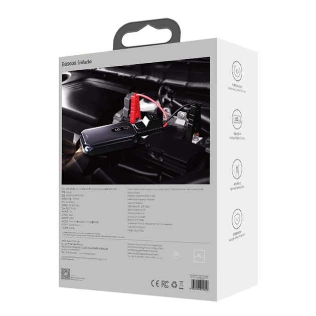 Автомобильное пусковое устройство Baseus Super Energy Pro Car Jump Starter 12000 mAh Black (CRJS03-01) - изображение 6