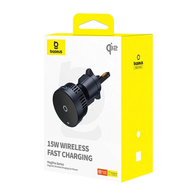 Автодержатель с функцией беспроводной зарядки Baseus MagPro 15W Black with MagSafe (C40164100121-01) - Фото 8 Автодержатель с функцией беспроводной зарядки Baseus MagPro 15W Black with MagSafe (C40164100121-01) - изображение 8