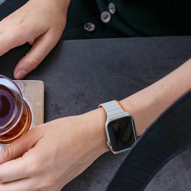 Ремінець Dux Ducis LD для Apple Watch 42 (10 series) | 41 | 40 | 38 mm Grey Orange (6934913027868) - зображення 10