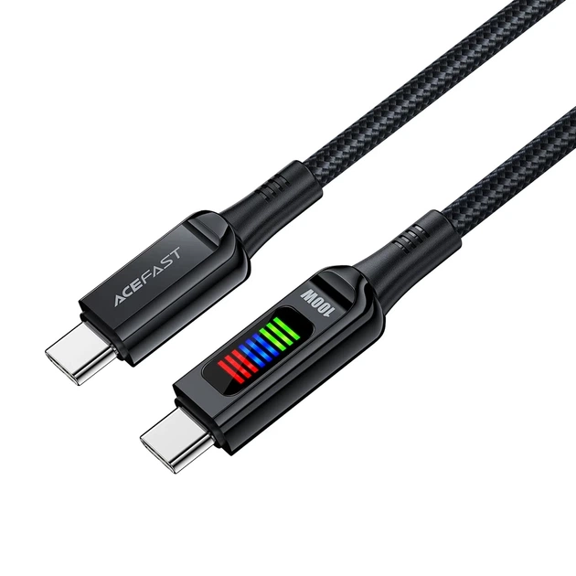 Кабель Acefast Display Cable USB-С to USB-С 1.2m 100W Black (C7-03) - изображение 2