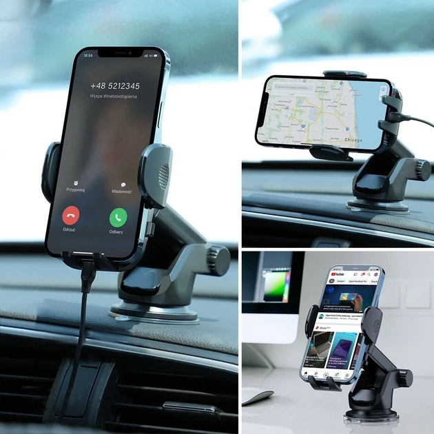 Автодержатель Joyroom Car Phone Holder with Telescopic Extendable Arm for Dashboard/Windshield Black (JR-ZS259-BK-DB) - Фото 2 Автодержатель Joyroom Car Phone Holder with Telescopic Extendable Arm for Dashboard/Windshield Black (JR-ZS259-BK-DB) - изображение 2