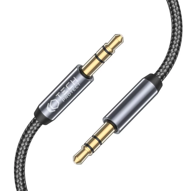Кабель Tech-Protect Ultraboost Aux Mini Jack 3.5mm 1.5m Black (9490713931547) - Фото 2 Кабель Tech-Protect Ultraboost Aux Mini Jack 3.5mm 1.5m Black (9490713931547) - изображение 2