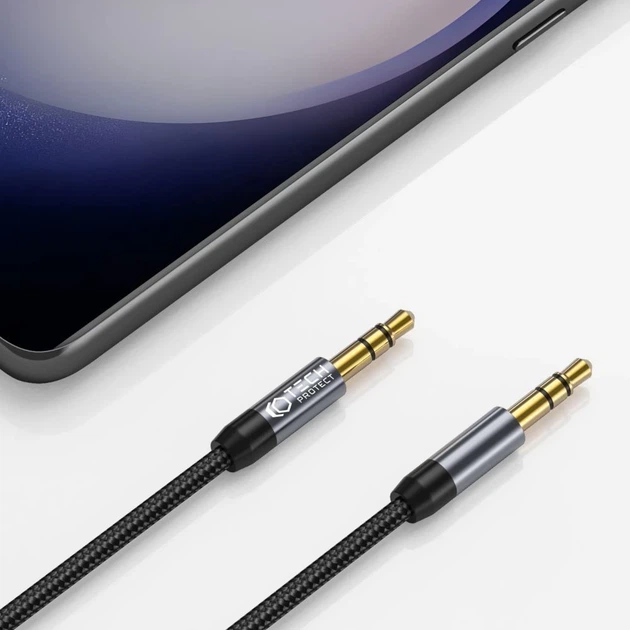 Кабель Tech-Protect Ultraboost Aux Mini Jack 3.5mm 1.5m Black (9490713931547) - Фото 3 Кабель Tech-Protect Ultraboost Aux Mini Jack 3.5mm 1.5m Black (9490713931547) - изображение 3