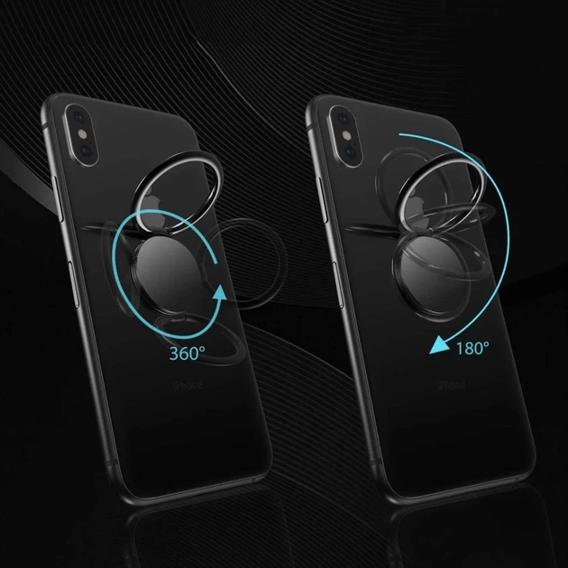 Кільце-тримач для смартфона Tech-Protect Magnetic Phone Ring Black (9589046917530) - зображення 5