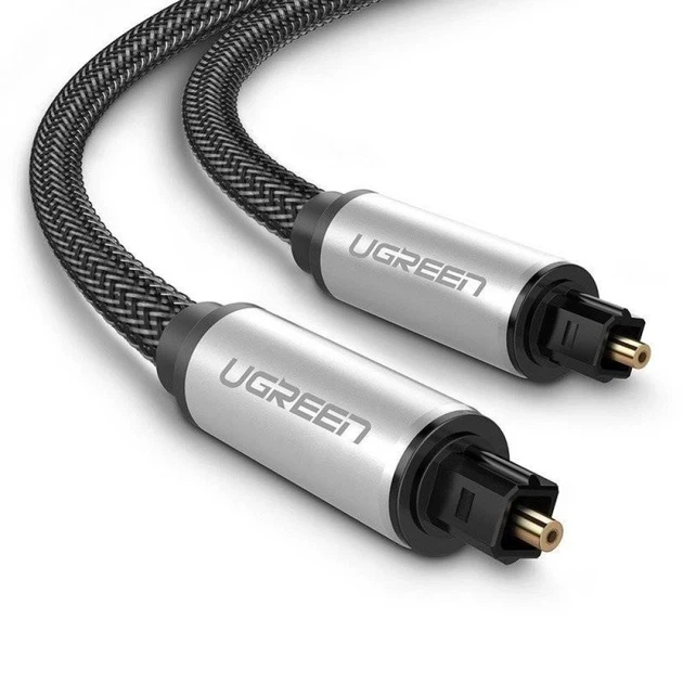 Кабель Ugreen AV108 Toslink to Toslink 1m Grey (10539) - Фото 1 Кабель Ugreen AV108 Toslink to Toslink 1m Grey (10539) - изображение 1