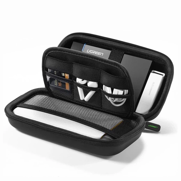 Чохол Ugreen HDD and Accessories 16.5cm x 9.5cm x 4.5cm Black (UGR110) - Фото 3 Чохол Ugreen HDD and Accessories 16.5cm x 9.5cm x 4.5cm Black (UGR110) - зображення 3