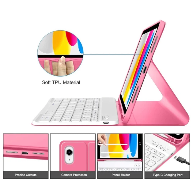 Чехол Tech-Protect SC Pen + Keyboard для iPad 11 2025 11th Gen | 10.9 2022 10th Gen Magenta (5906302335251) - изображение 5