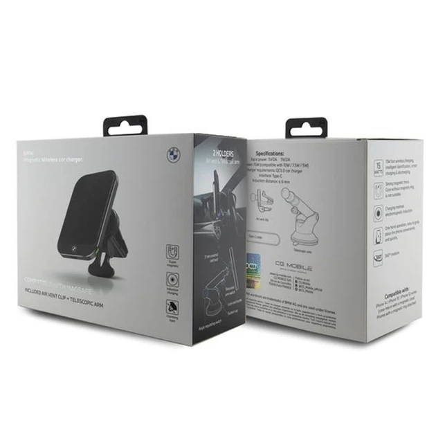 Автодержатель с функцией беспроводной зарядки BMW Signature Edition 15W Black with MagSafe (BMMWCCDTPK) - изображение 4