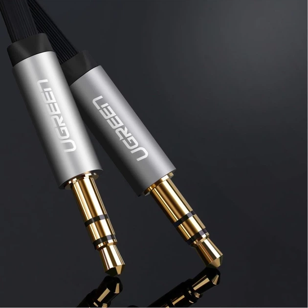 Кабель Ugreen AUX 3.5mm Mini Jack 2m Silver (6957303815999) - Фото 6 Кабель Ugreen AUX 3.5mm Mini Jack 2m Silver (6957303815999) - изображение 6