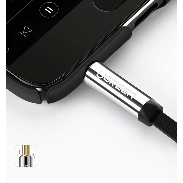 Кабель Ugreen AUX 3.5mm Mini Jack 2m Silver (6957303815999) - Фото 10 Кабель Ugreen AUX 3.5mm Mini Jack 2m Silver (6957303815999) - изображение 10