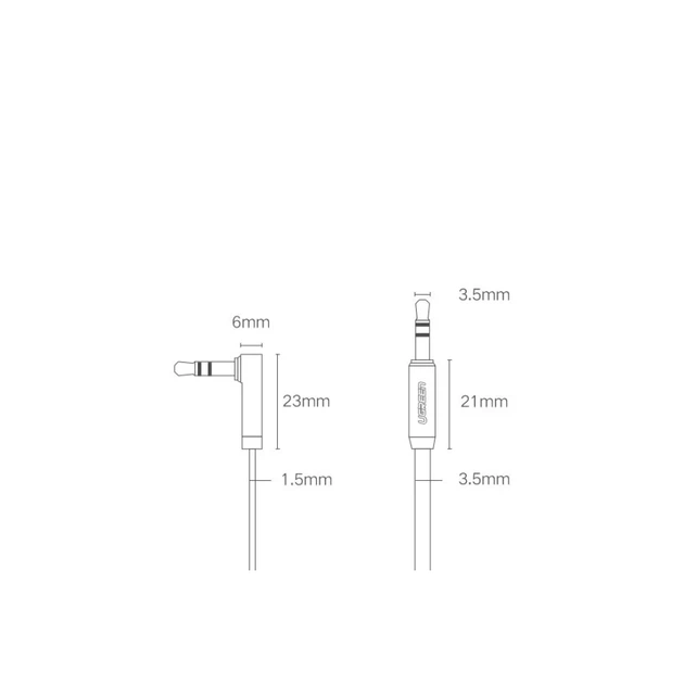 Кабель Ugreen AUX 3.5mm Mini Jack 2m Silver (6957303815999) - Фото 14 Кабель Ugreen AUX 3.5mm Mini Jack 2m Silver (6957303815999) - изображение 14