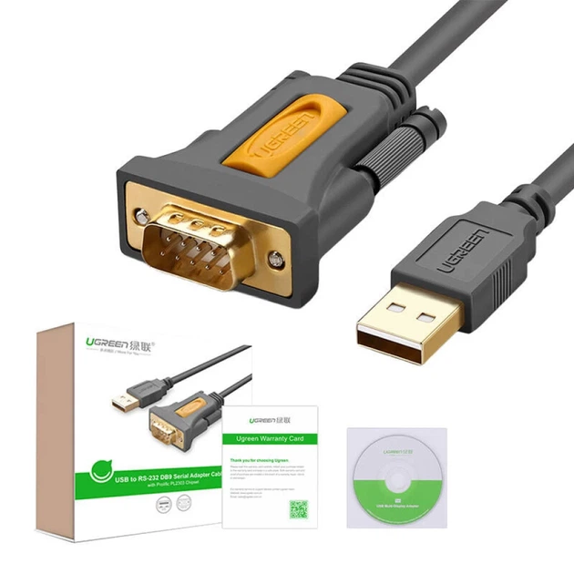 Кабель Ugreen USB to DB9 RS-232 2m Black (6957303822225) - зображення 3