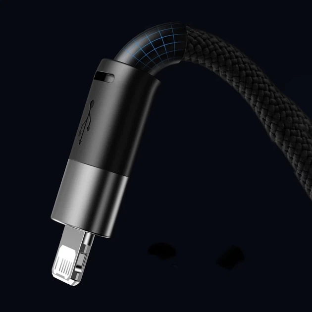 Кабель Baseus StarSpeed 3-in-1 USB-A to USB-C/Lightning/microUSB 1.2 m Black (CAXS000001) - Фото 14 Кабель Baseus StarSpeed 3-in-1 USB-A to USB-C/Lightning/microUSB 1.2 m Black (CAXS000001) - изображение 14