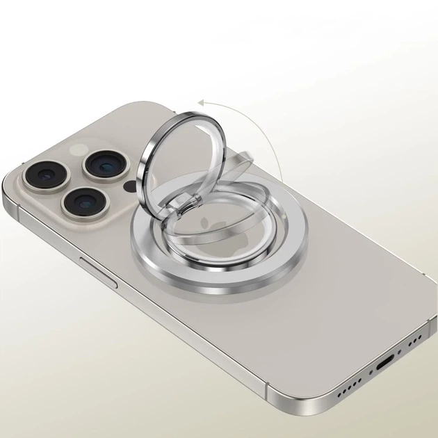 Кольцо-держатель Tech-Protect MMR300 Phone Ring Silver with MagSafe (5906302308798) - изображение 2