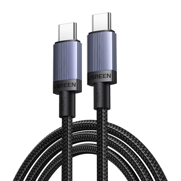 Кабель Ugreen USB-C to USB-C 240W 2m Gray (6941876269082) - Фото 1 Кабель Ugreen USB-C to USB-C 240W 2m Gray (6941876269082) - зображення 1