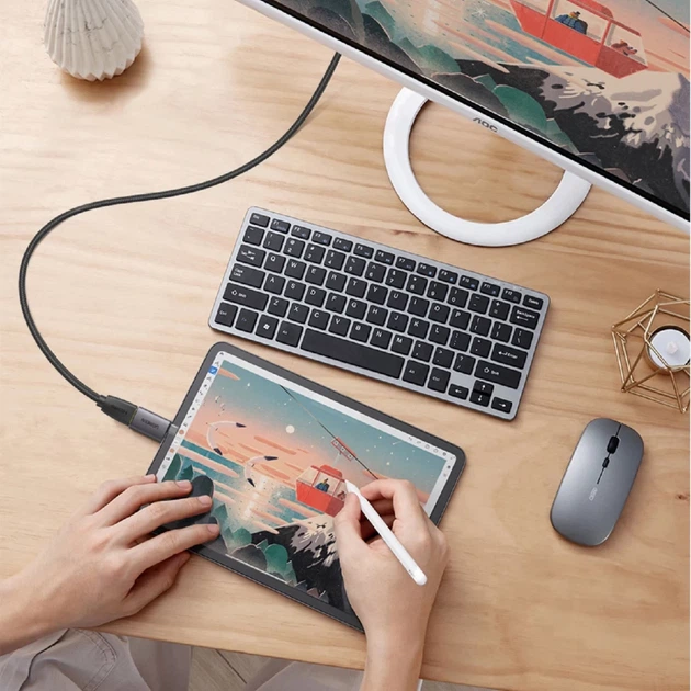 Адаптер Ugreen US320 USB-C to HDMI Grey (70450-ugreen) - изображение 2