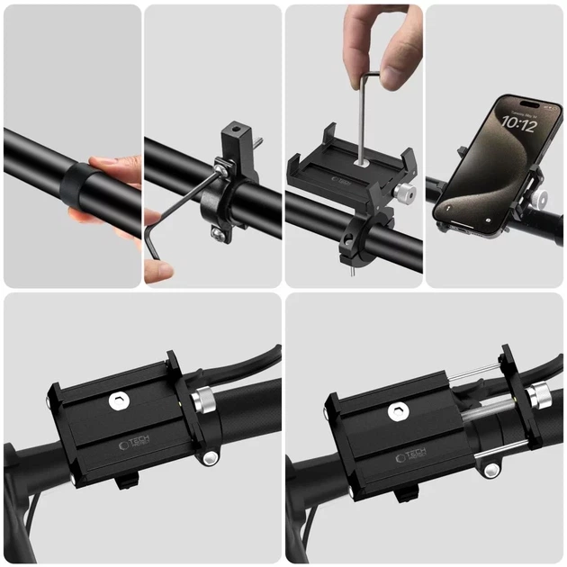 Держатель на руль для велосипеда/самоката Tech-Protect V4 Universal Bike Mount Black (5906302308972) - изображение 4