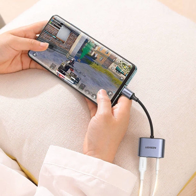 Адаптер Ugreen Audio Adapter USB Type-C to USB Type-C PD QC with Mini Jack 3.5mm Gray (UGR1278GRY) - зображення 8