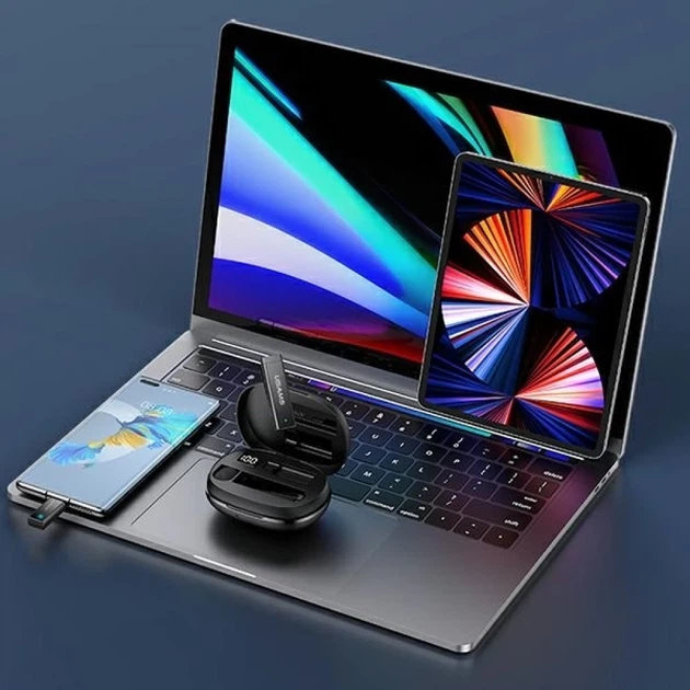 Беспроводной петличный микрофон Usams ZB243 ENC 2.4G Wireless Lavalier Microphone USB-C Black (ZB243MKF01) - изображение 9