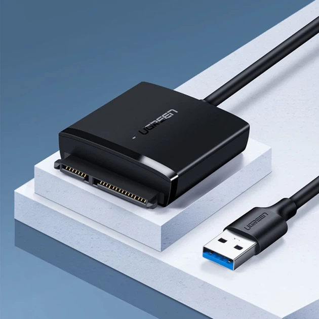 Адаптер Ugreen USB-A for SSD/HHD 2.5"/3.5" up to 12TB Black (6957303865611) - зображення 3