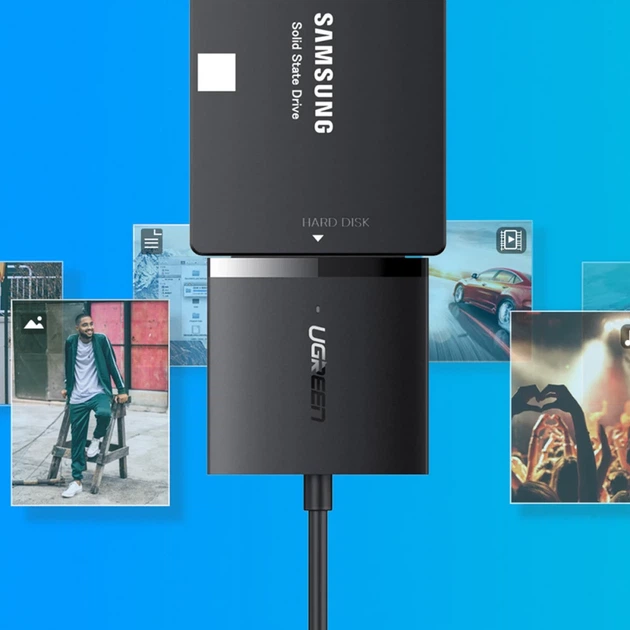 Адаптер Ugreen USB-A for SSD/HHD 2.5"/3.5" up to 12TB Black (6957303865611) - зображення 8