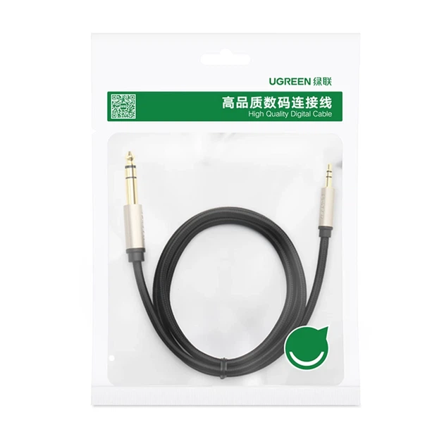 Кабель Ugreen Mini Jack 3.5mm to Jack 6.35mm 1m Grey (6957303816255) - Фото 5 Кабель Ugreen Mini Jack 3.5mm to Jack 6.35mm 1m Grey (6957303816255) - зображення 5