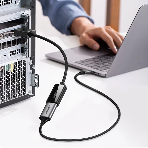 Адаптер Ugreen DisplayPort to HDMI Black (6957303843633) - Фото 7 Адаптер Ugreen DisplayPort to HDMI Black (6957303843633) - зображення 7