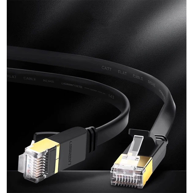Кабель Ugreen NW106 RJ45 to RJ45 Cat.7 STP 10m Black (11265B) - Фото 4 Кабель Ugreen NW106 RJ45 to RJ45 Cat.7 STP 10m Black (11265B) - зображення 4