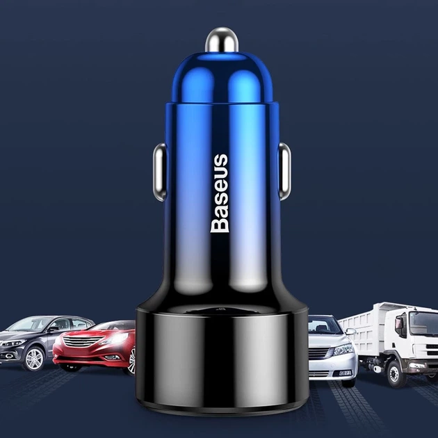 Автомобільний зарядний пристрій Baseus Magic Series QC 45W USB-A/USB-C Black (CCMLC20C-01) - зображення 14