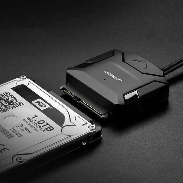 Адаптер Ugreen USB-A for SSD/HHD 2.5"/3.5" up to 4TB Black (6957303826117) - зображення 4