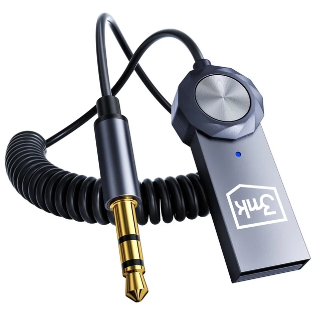 Аудио-адаптер 3mk 2-in-1 Bluetooth Jack 3.5mm Grey (5903108605434) - Фото 3 Аудио-адаптер 3mk 2-in-1 Bluetooth Jack 3.5mm Grey (5903108605434) - изображение 3