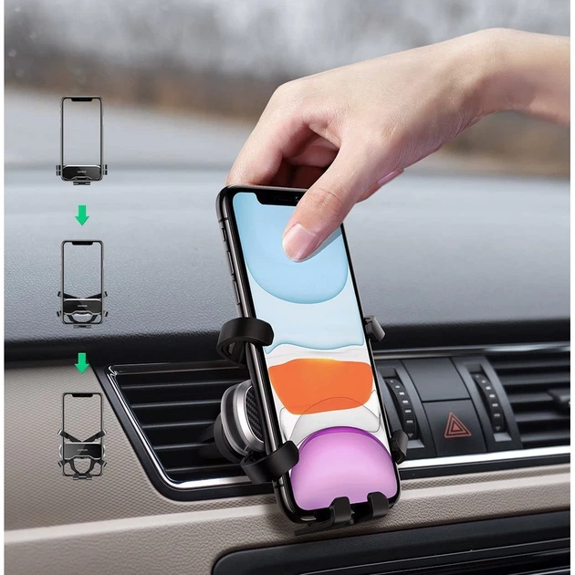 Автодержатель Ugreen Gravity Car Phone Holder Black (6957303888719) - Фото 2 Автодержатель Ugreen Gravity Car Phone Holder Black (6957303888719) - изображение 2