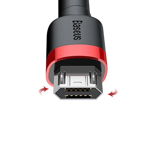 Кабель Baseus Cafule USB-A to Micro-USB 3m Black/Red (CAMKLF-H91) - изображение 11