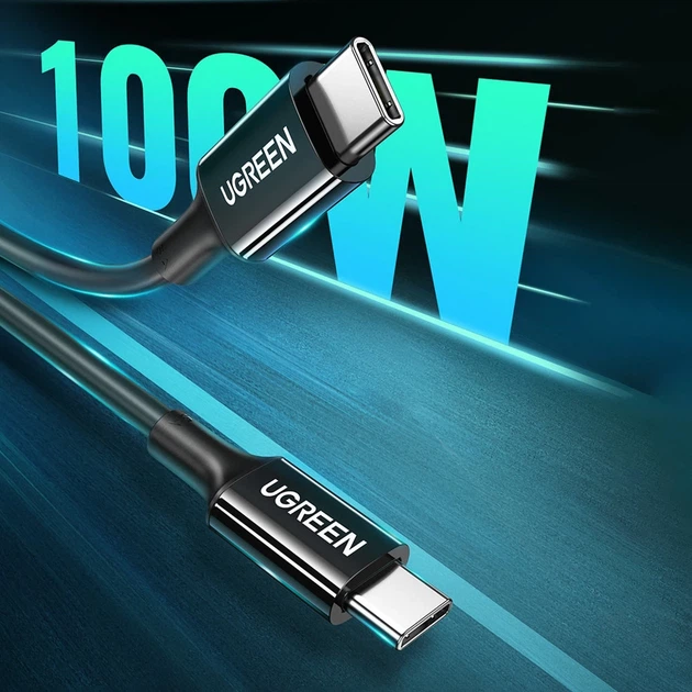Кабель Ugreen USB Type-C to USB Type-C 1m White (UGR1288WHT) - Фото 2 Кабель Ugreen USB Type-C to USB Type-C 1m White (UGR1288WHT) - зображення 2