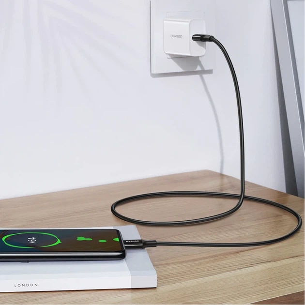 Кабель Ugreen USB Type-C to USB Type-C 1m White (UGR1288WHT) - Фото 7 Кабель Ugreen USB Type-C to USB Type-C 1m White (UGR1288WHT) - зображення 7