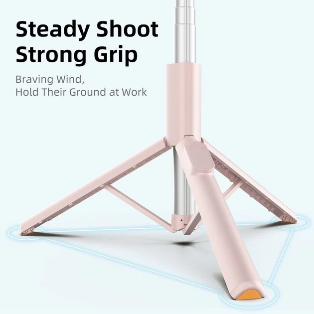 Универсальный штатив Tech-Protect Bluetooth Selfie Stick Tripod Pink (5906302330898) - Фото 9 Универсальный штатив Tech-Protect Bluetooth Selfie Stick Tripod Pink (5906302330898) - изображение 9