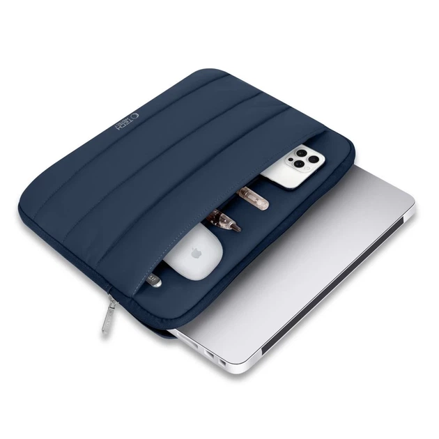 Чехол для ноутбука Tech-Protect Fluffy 13–14 Navy Blue (5906302362486) - изображение 4