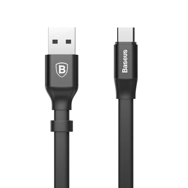Кабель Baseus Nimble USB-A to USB-C 0.23m Black (CATMBJ-01) - зображення 2
