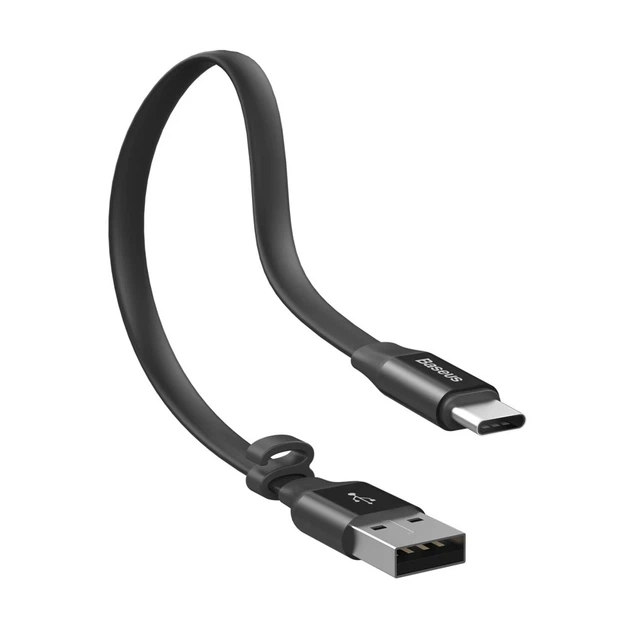 Кабель Baseus Nimble USB-A to USB-C 0.23m Black (CATMBJ-01) - зображення 3