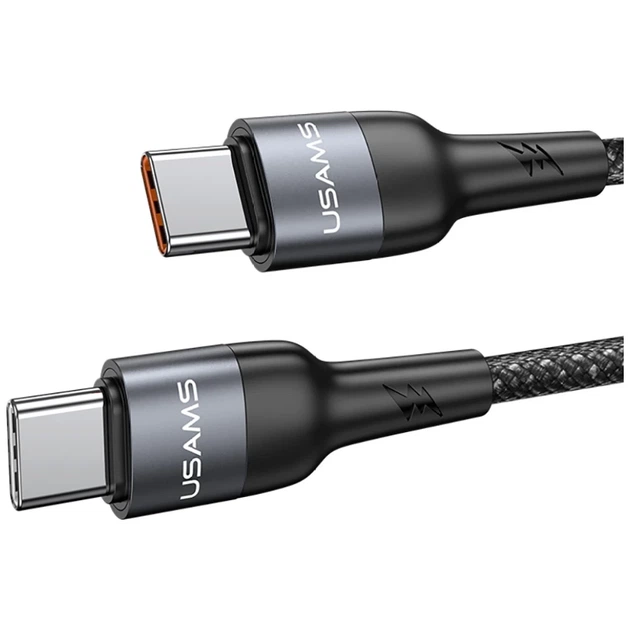 Kabel Usams USB‑C to USB‑C 100W 1.4 m Black with Massager (6958444995250) - obraz 4