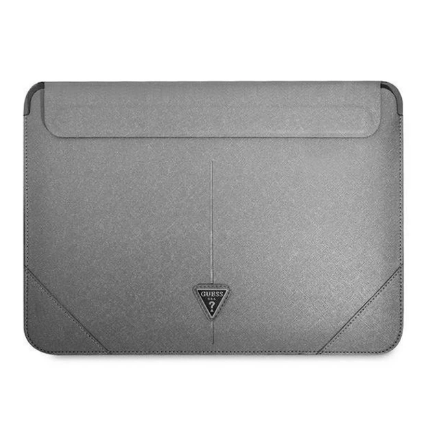 Чехол Guess Saffiano Triangle Logo 14" Silver (GUCS14PSATLG) - Фото 1 Чехол Guess Saffiano Triangle Logo 14" Silver (GUCS14PSATLG) - изображение 1