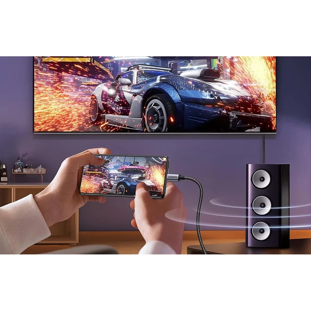 Кабель Ugreen US355 USB-C to DisplayPort 8K 2m Black (25158) - Фото 2 Кабель Ugreen US355 USB-C to DisplayPort 8K 2m Black (25158) - изображение 2