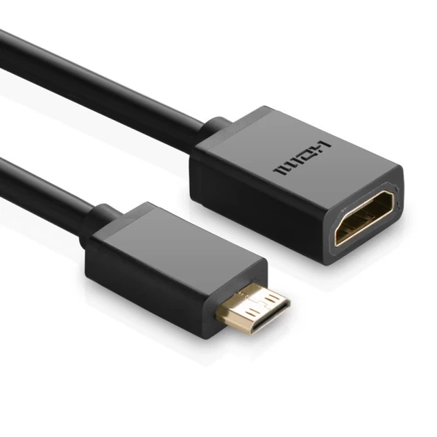 Адаптер Ugreen HDMI to Mini HDMI 4K 60Hz Ethernet HEC ARC 22cm Black (6957303821372) - Фото 2 Адаптер Ugreen HDMI to Mini HDMI 4K 60Hz Ethernet HEC ARC 22cm Black (6957303821372) - зображення 2