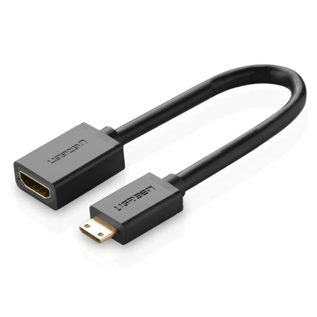 Адаптер Ugreen HDMI to Mini HDMI 4K 60Hz Ethernet HEC ARC 22cm Black (6957303821372) - Фото 4 Адаптер Ugreen HDMI to Mini HDMI 4K 60Hz Ethernet HEC ARC 22cm Black (6957303821372) - зображення 4