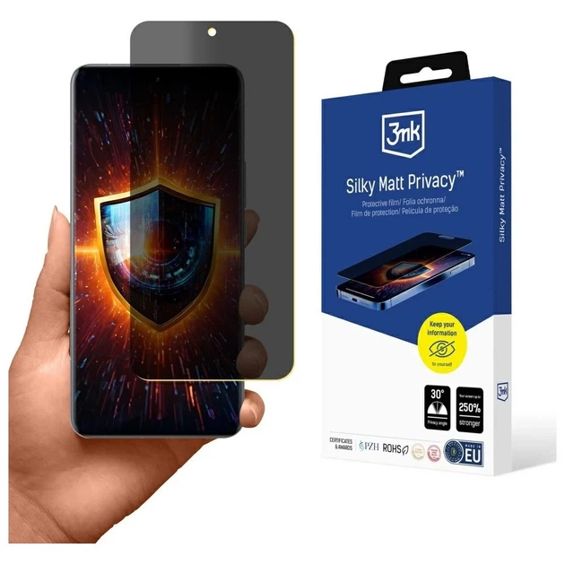 Защитная плёнка 3mk Silky Matt Privacy для Xiaomi 15 Ultra Black (5903108635486) - Фото 1 Защитная плёнка 3mk Silky Matt Privacy для Xiaomi 15 Ultra Black (5903108635486) - изображение 1