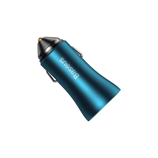 Автомобильное зарядное устройство Baseus Golden Contactor Max Dual Fast Charger Car Charger USB + USB Type-C Blue (CGJM000103) - изображение 6