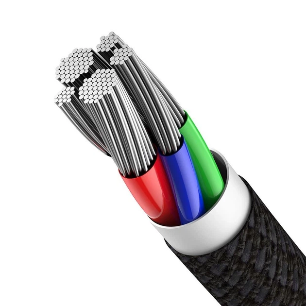 Кабель Baseus High Density Braided USB-C to Lightning 1m Black (CATLGD-01) - Фото 8 Кабель Baseus High Density Braided USB-C to Lightning 1m Black (CATLGD-01) - изображение 8
