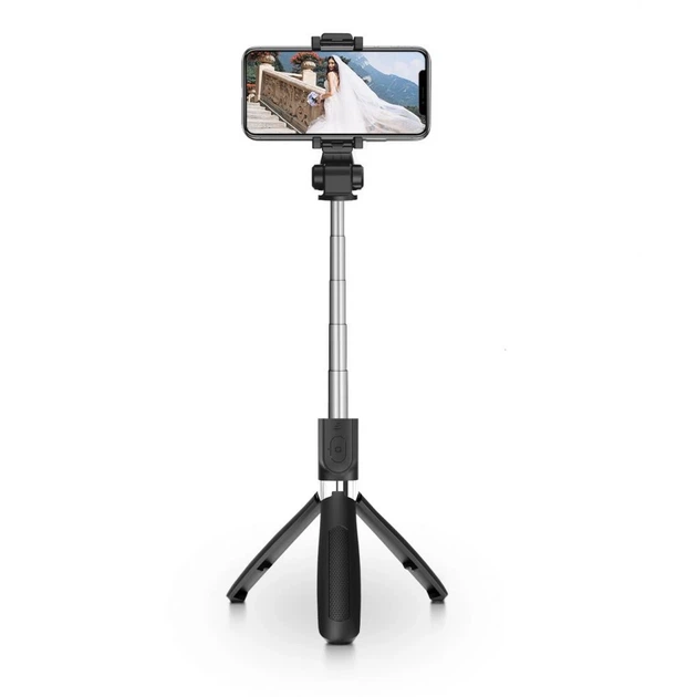 Универсальный штатив Tech-Protect L01S Wireless Selfie Stick Tripod Black (795787711484) - Фото 2 Универсальный штатив Tech-Protect L01S Wireless Selfie Stick Tripod Black (795787711484) - изображение 2