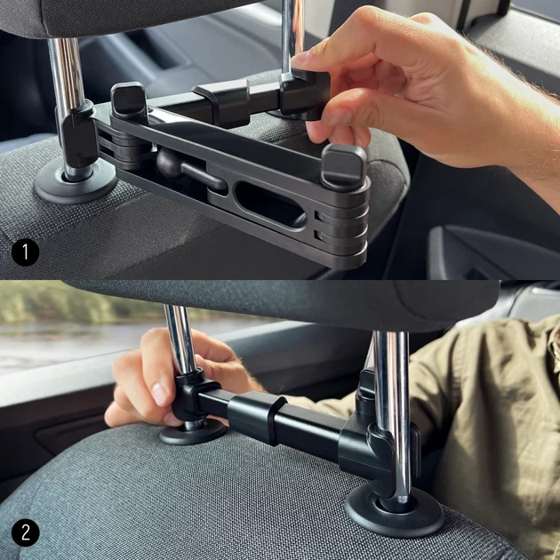 Автодержатель на подголовник Wozinsky Adjustable Headrest Holder Black WTHBK3 (5907769306716) - изображение 10